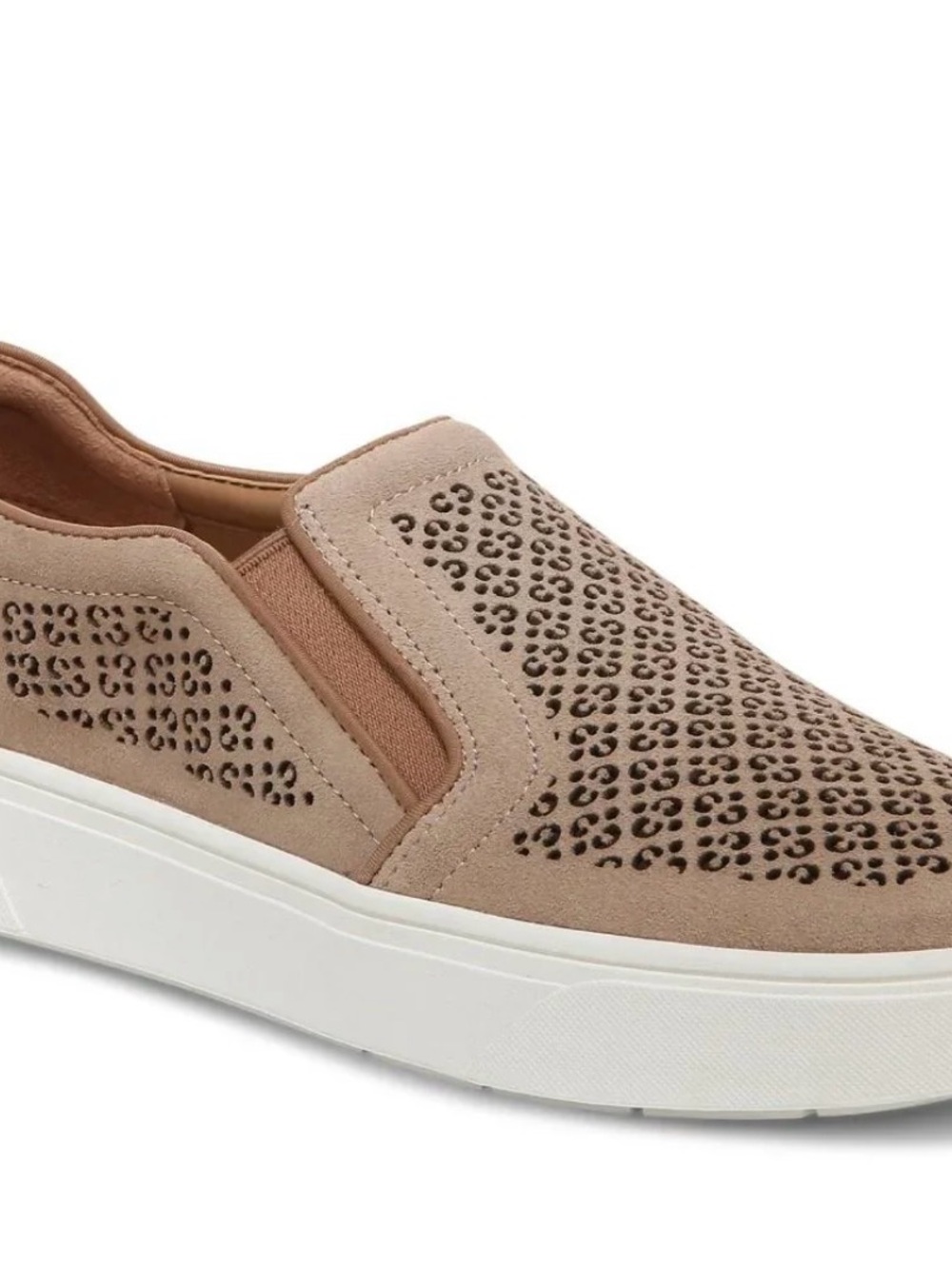 Vionic Kimmie Slip-On Perforated Women’s Sneaker in Taupe